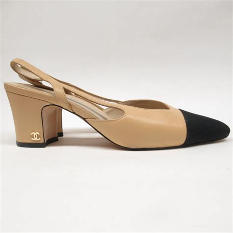 two-tone pumps chanel|chanel two tone slingbacks.